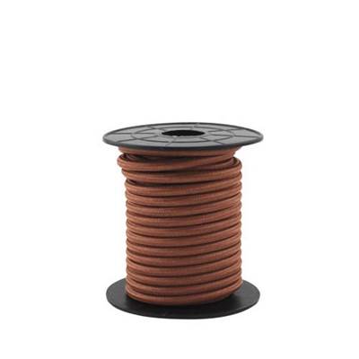 Carrete de cable textil 10 m liso 2 X 0,75 mm marron