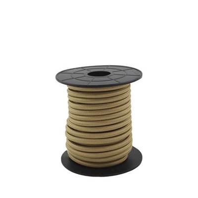 Carrete de cable textil 10 m liso 2 X 0,75 mm marron claro