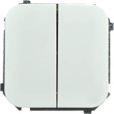 Doble interruptor blanco "Serie 600"