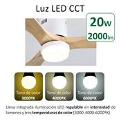 Ventilador techo Wood 3 aspas madera