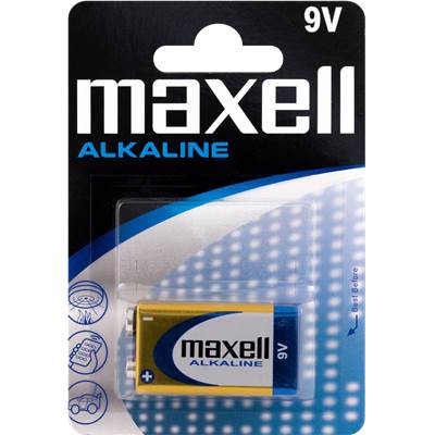Caja 12 blister 1 pila 9V (6LF22) alcalina "Maxell"