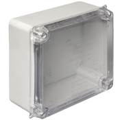 CAJA ESTANCA TAPA TRANSPARENTE SIN CONOS 160 X 135