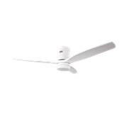 Ventilador de techo con mando 52' motor DC CCT regulable 3 aspas Madera blanco