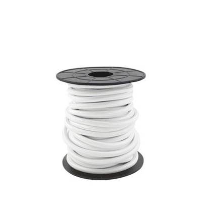 Carrete de cable textil 10 m liso 2 X 0,75 mm blanco