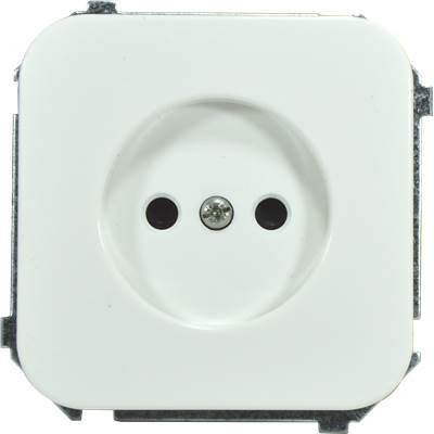 Base enchufe bipolar blanco "Serie 600"