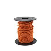 Carrete de cable textil 10 m trenzado 2 X 0,75 mm naranja