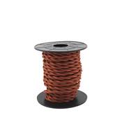 Carrete de cable textil 10 m trenzado 2 X 0,75 mm cobrizo