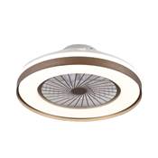 Box fan de techo con luz 20" DC color marrón
