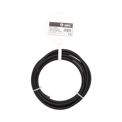 Rollo de cable textil 2,5 m liso 2 X 0,75 mm negro