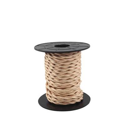 Carrete de cable textil 10 m trenzado 2 X 0,75 mm cobre