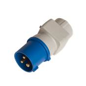 Adaptador clavija cetac 16 A 2 P + T a base schuko