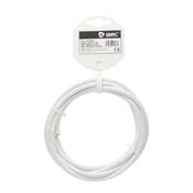 Rollo de cable textil 2,5 m liso 2 X 0,75 mm blanco