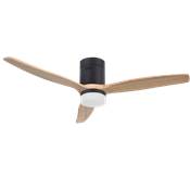 Ventilador de techo con mando 52' motor DC CCT regulable 3 aspas Madera y negro