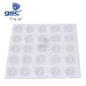 SET 25 GOTAS ADHESIVAS REDONDAS PVC TRANSPARENTE 5MM Ø10MM