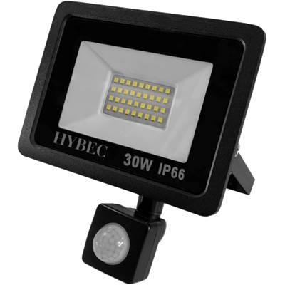 Proyector led negro con sensor 30 W 6000ºK