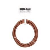 Rollo de cable textil 2,5 m liso 2 X 0,75 mm marron