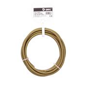 Rollo de cable textil 2,5 m liso 2 X 0,75 mm marron claro