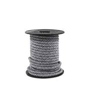 Carrete de cable textil 10 m liso 2 X 0,75 mm negro / gris
