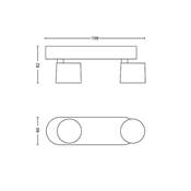 Foco "Star" led 2 X 4,5 W aluminio