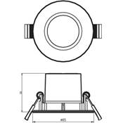 Kit 3 aros "Sparkle" 5,5 W 2700 K níquel