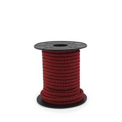 Carrete de cable textil 10 m liso 2 X 0,75 mm rojo / negro