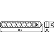 Base múltiple 6 tomas con interruptor y cable 1,5 m