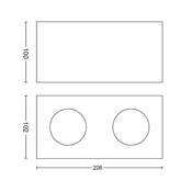 Foco "Box" led 2 X 4,5 W blanco