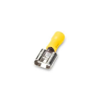 Terminal hembra seccion 4-6 mm para toma de 6,35 amarillo - bolsa 50 uds