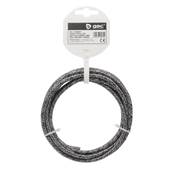 Rollo de cable textil 2,5 m liso 2 X 0,75 mm negro / gris
