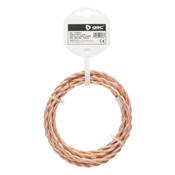 Rollo de cable textil 2,5 m trenzado 2 X 0,75 mm cobre