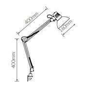 Flexo sobremesa "Clip" negro