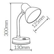 Flexo sobremesa "Bell" blanco