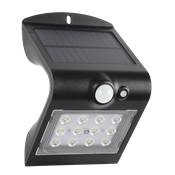 Aplique solar 1,5 W negro