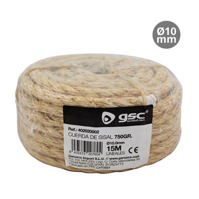 Cuerda de sisal 750 gr Ø 10 mm 15 m