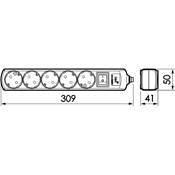 Base múltiple 5 tomas con interruptor y cable 1,5 m