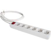 Base múltiple 6 tomas con interruptor y cable 5 m