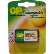 PILA RECARGABLE 9-V NI-MH "GP" 200mAh (1 UD)