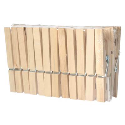 Pack 24 pinzas de madera