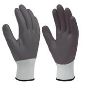 Guante de poliéster y nitrilo completo talla 9