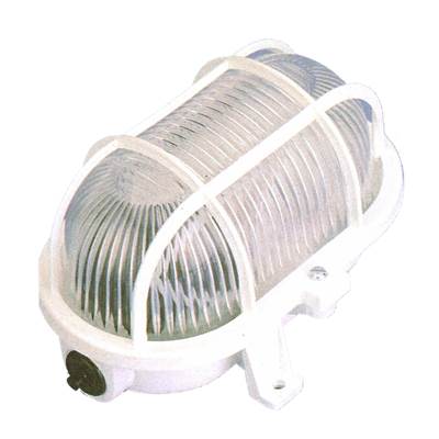 APLIQUE OVAL 60 W PLASTICO BLANCO