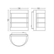 Aplique "Calgary" acero inox