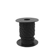 Carrete de cable textil 10 m trenzado 2 X 0,75 mm negro