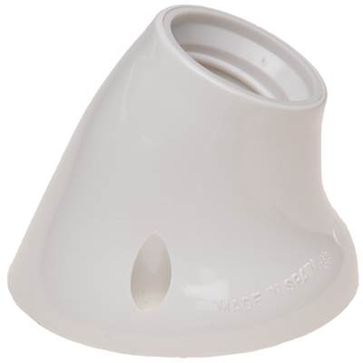 PORTALAMPARAS ZOCALO CURVO E-27 BLANCO