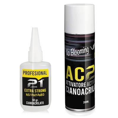 Kit profesional: cianocrilato 50 gr + acelerante