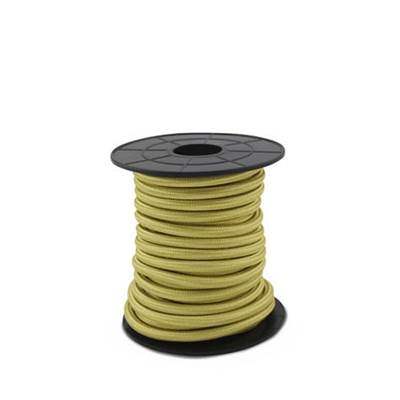 Carrete de cable textil 10 m liso 2 X 0,75 mm champgne