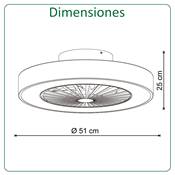 Ventilador techo "Wind" blanco - madera