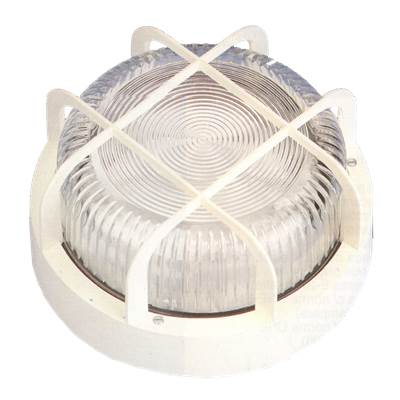 APLIQUE REDONDO 100 W PLASTICO BLANCO