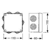 Caja estanca 100x100x55 7 conos