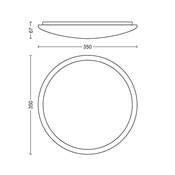 Plafón "Canaval" redondo led 2700K 18 W