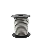 Carrete de cable textil 10 m liso 2 X 0,75 mm plateado